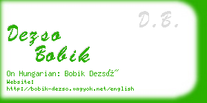 dezso bobik business card